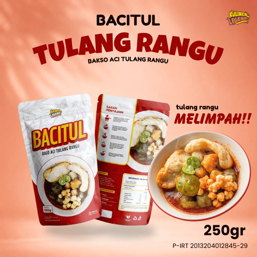 Bakso Aci Tulang Rangu Pedas Isi Banyak | Frozen Food Halal | Kuah Seblak Pedas Halal