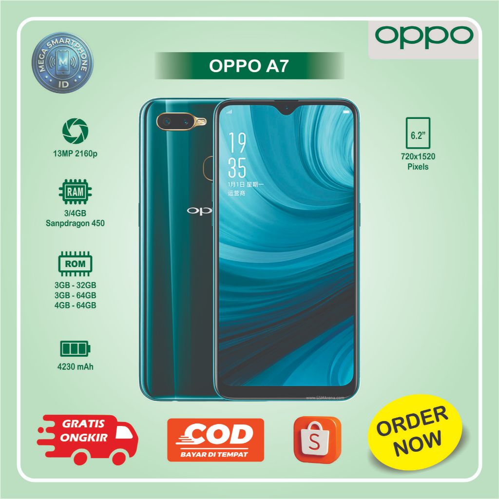 OPPO A7 | HP Second batangan