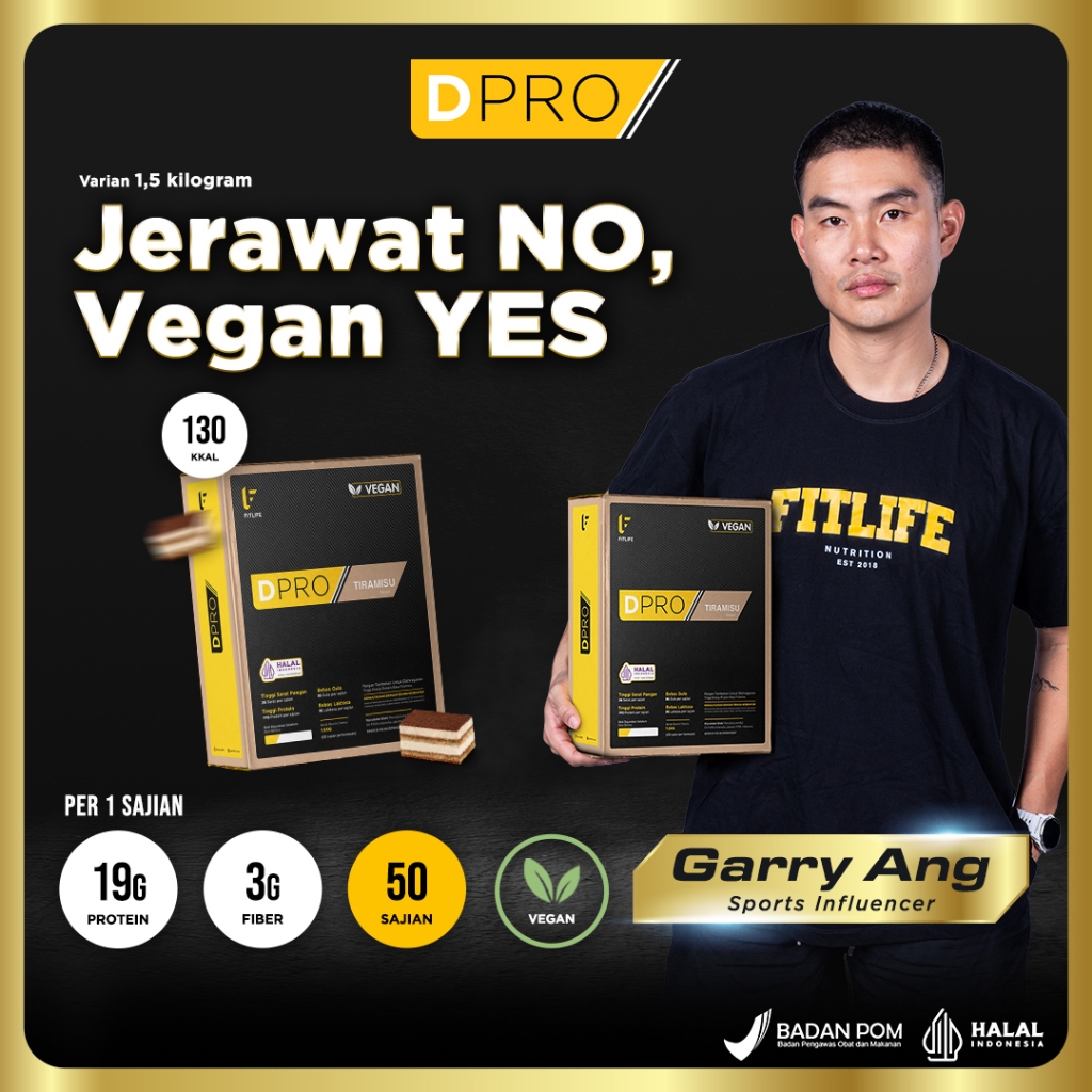 FITlife DPRO 3.3lbs/1500gr - Vegan Natural Meal Replacement