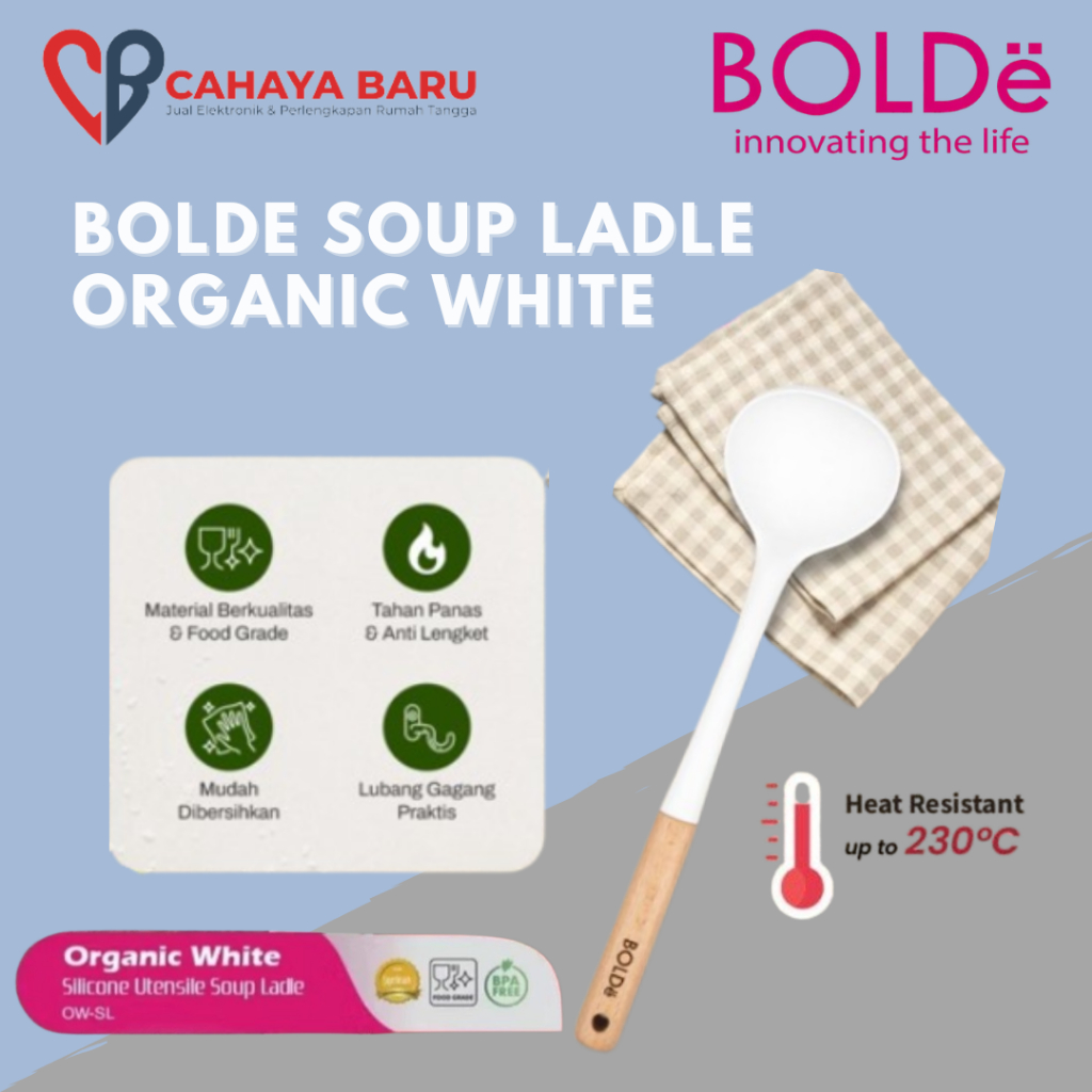 BOLDE SOUP LADLE ORGANIC WHITE