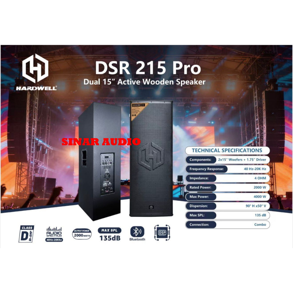 Speaker Aktif 15 Inch DSR 215 PRO DSR215PRO 4000 Watt Original