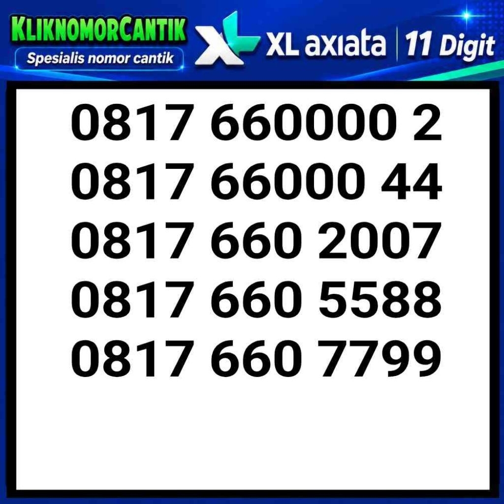 nomor cantik XL 11 Digit 4G&5G XL Axiata 11 digit A9
