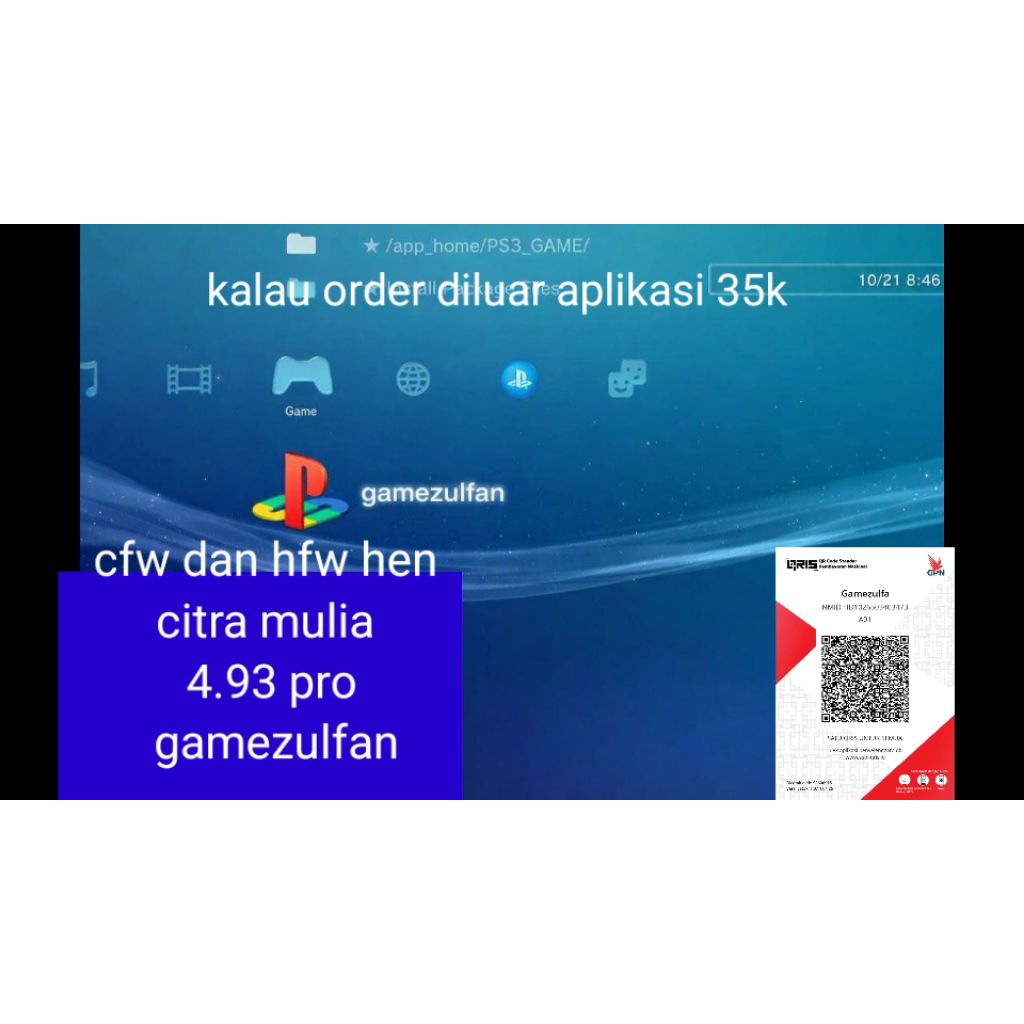 cfw dan hfw hen 4.93 citra Mulia pro original via link