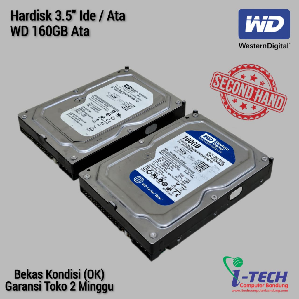 HARDISK PC 3.5 INCHI ATA / IDE 40GB 80GB 160GB 250GB BEKAS KONDISI NORMAL