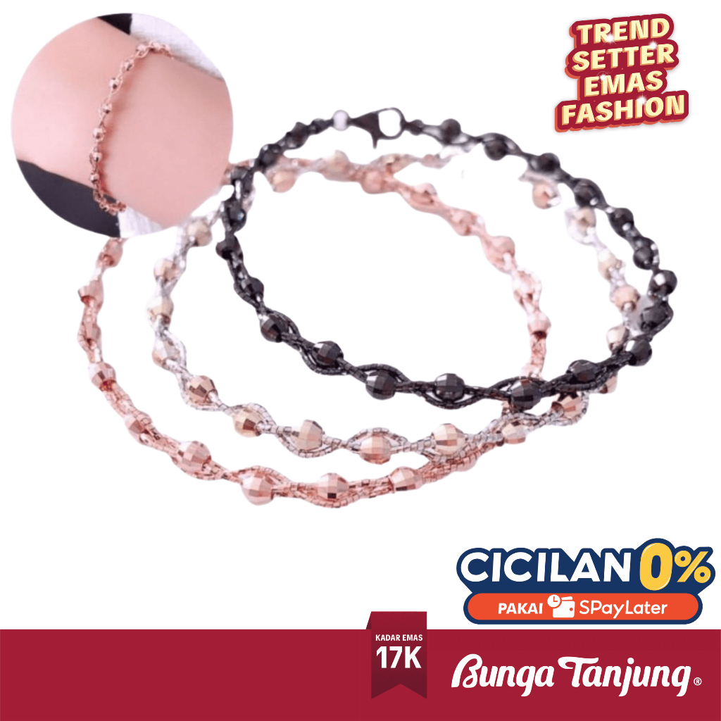 GELANG CHOKER MERICA LILIT - EMAS 17K - BUNGA TANJUNG GOLD