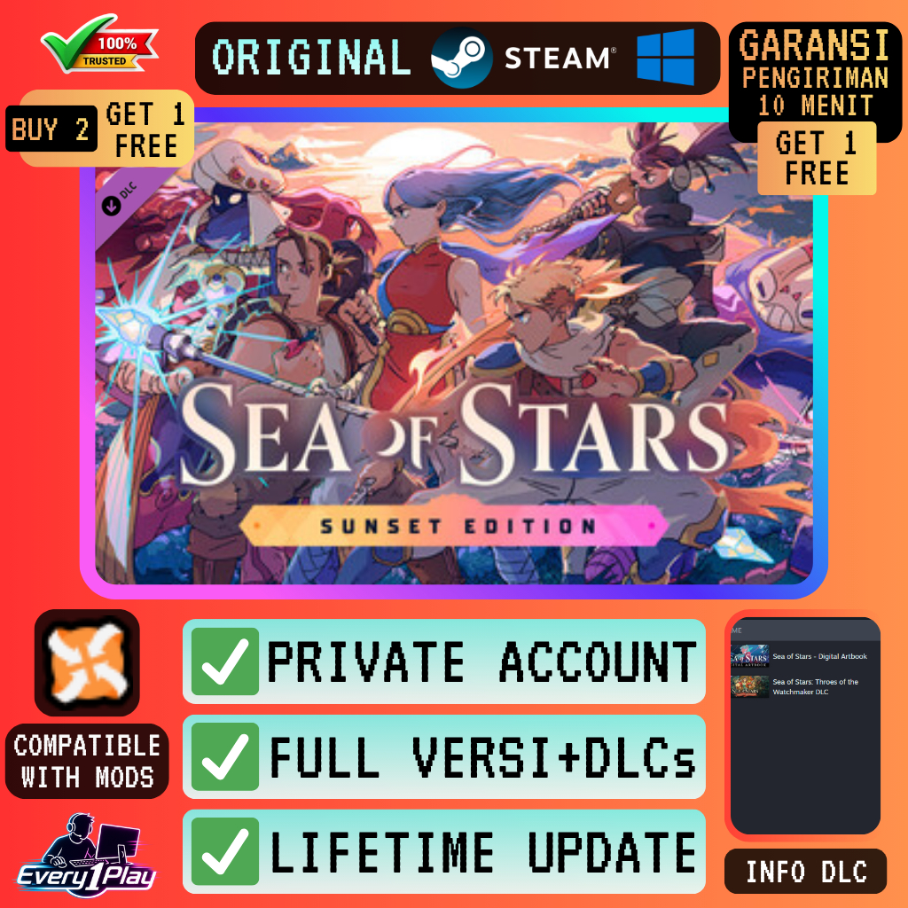 Sea of Stars Sunset Edition Game Steam - Games PC Laptop Windows