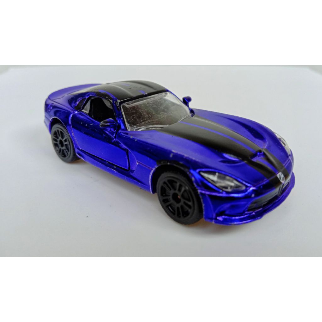 Original Mobil Mainan Diecast Majorette Model Majorette Dodge Viper Blue 1: 60