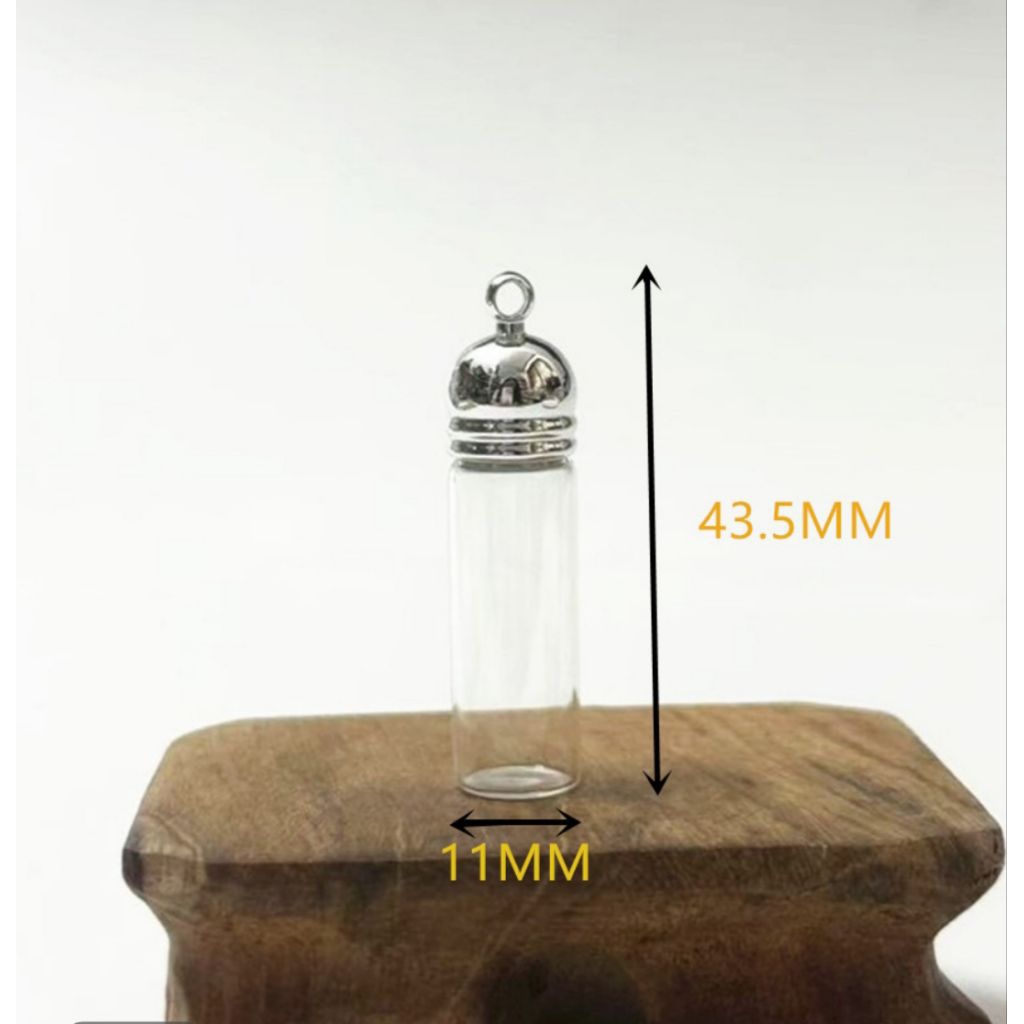 [COD] Liontin tabung minyak botol kaca 2 ml