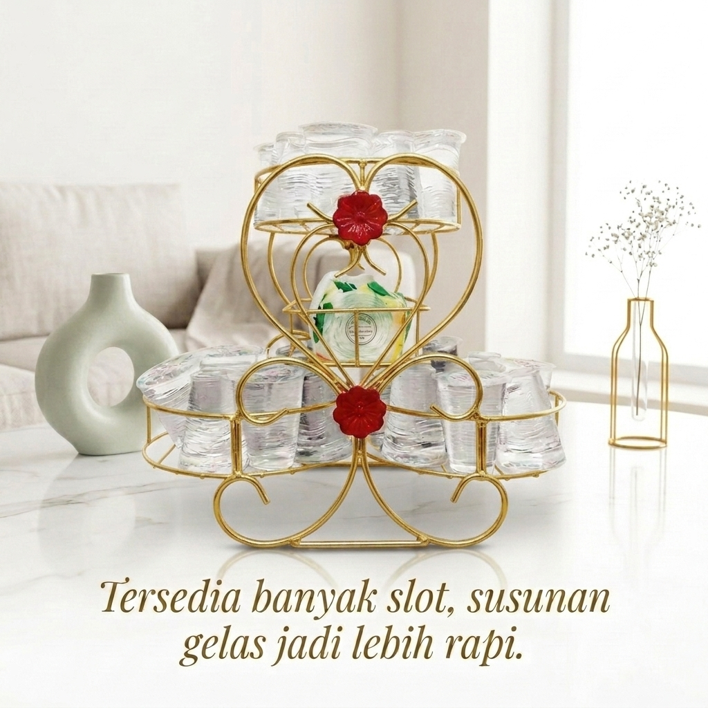 Rak Aqua Gelas keranjang minuman tempat buah tempat tisu lebaran