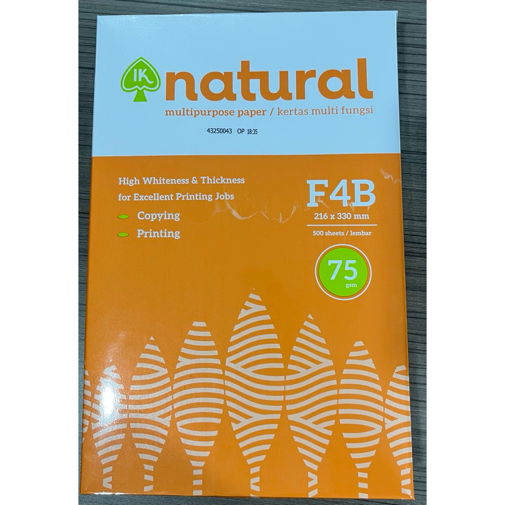 Kertas HVS Natural F4B 75gr