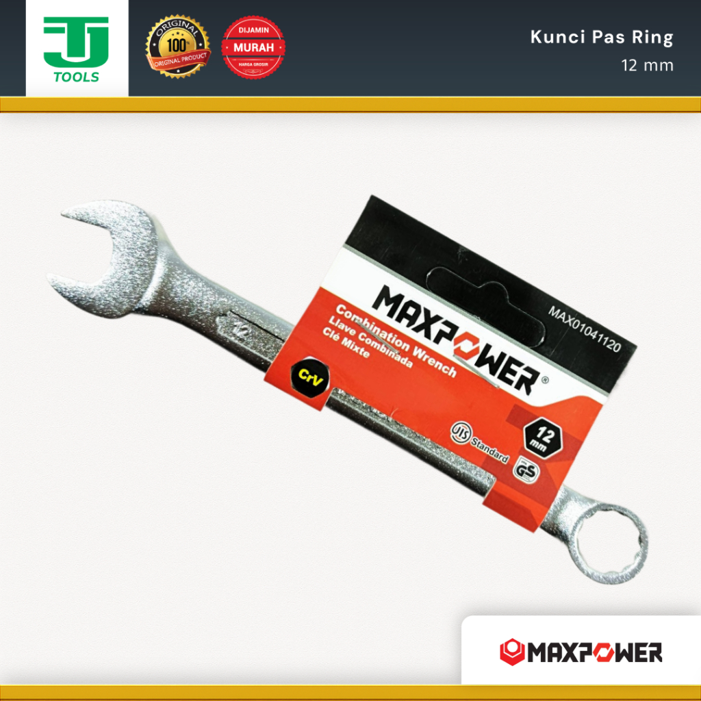 Kunci Pas Ring (12 mm) - Maxpower