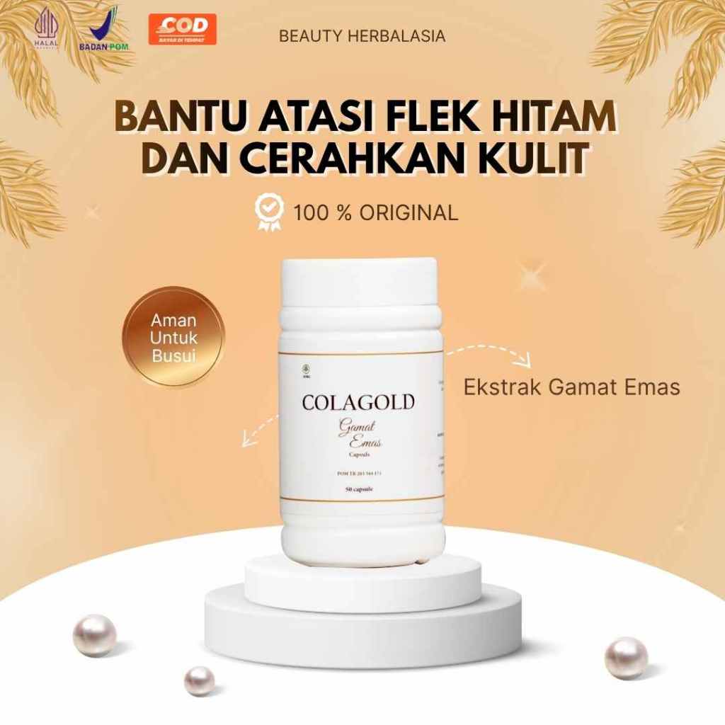 Colagold Kapsul Kolagen - Bantu Atasi Flek Hitam dan Cerahkan Kulit - BPOM