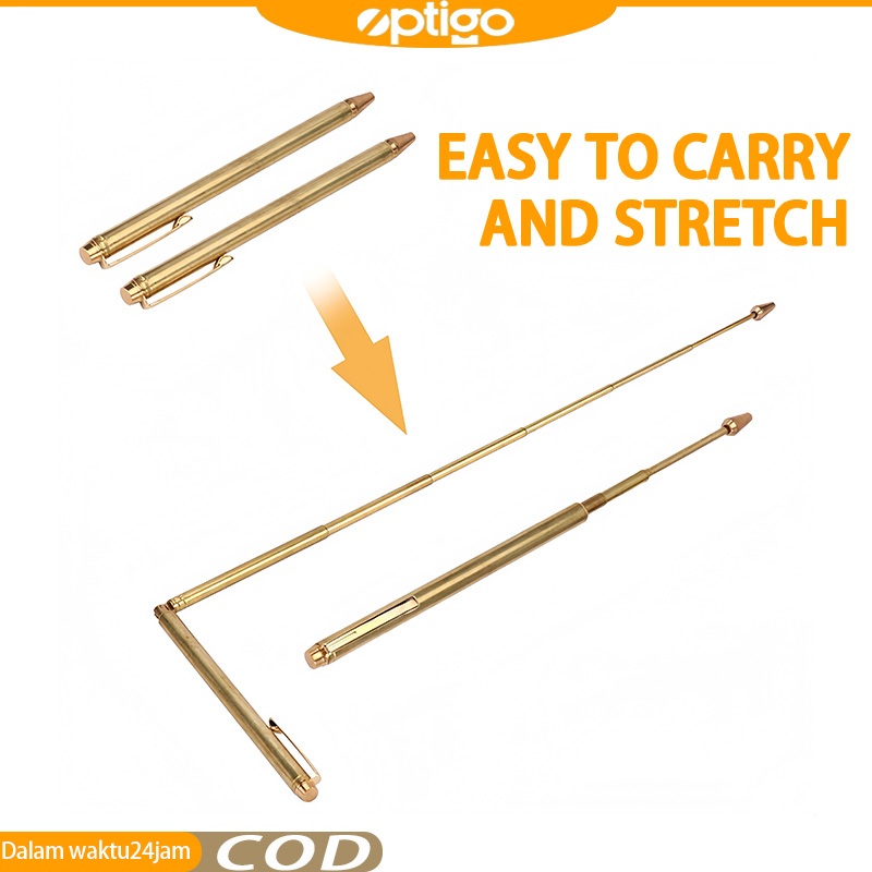 1Pcs Dowsing Rod Dowsing Alat Deteksi Air / Dowsing Rod Alat Pencari Air Bahan Tembaga Adjustable Fl