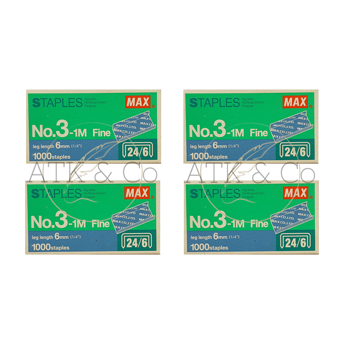 Refill Staples Max No. 3 - Isi Hekter Stapler Stepler Jepretan Besar 24/6
