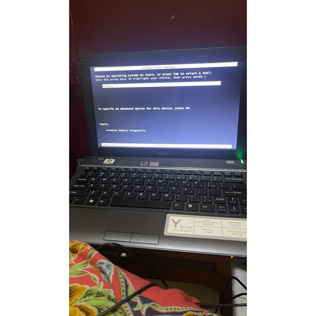 laptop sony vaio Y series