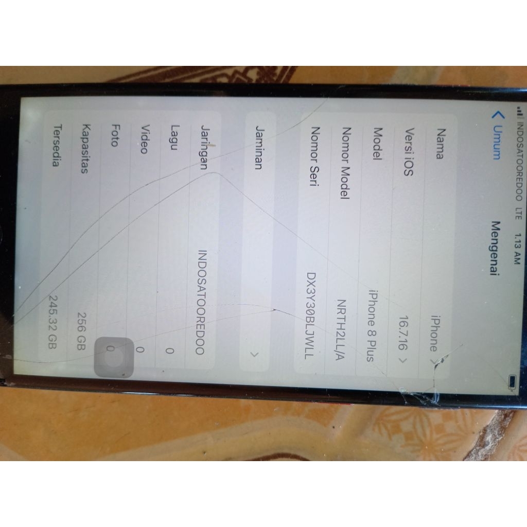 mesin iphone 8 plus 256gb bypass cell