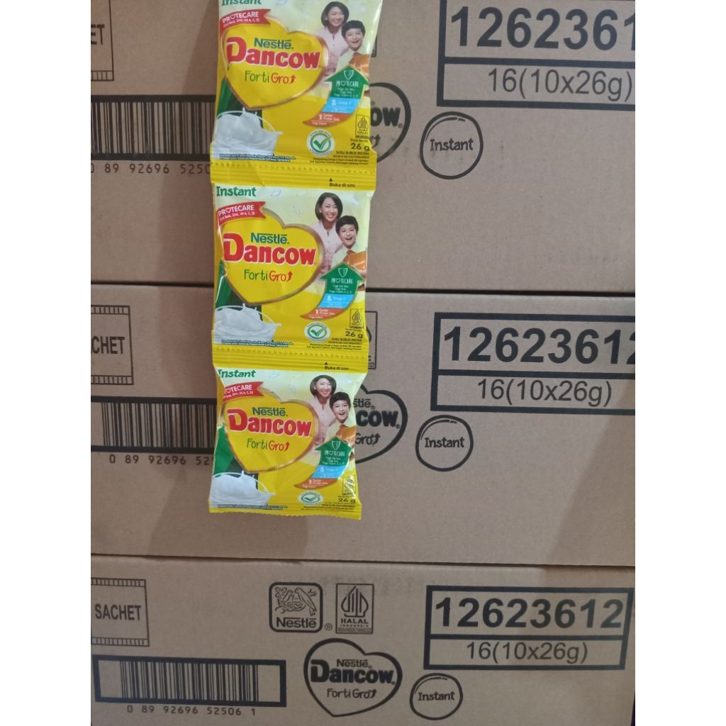 Susu Bubuk Instan Dancow Fortigro 1 Dus [ 16 Renceng ]