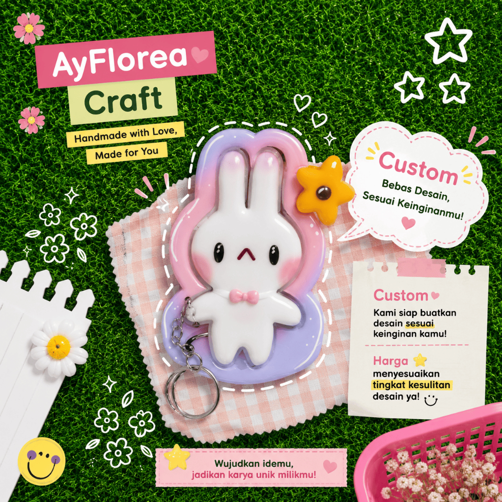 Jasa Custom Kerajinan Handmade | Ganci Kawat Bulu, Buket Satin, Buket Kawat Bulu, Buket Bunga Artifi