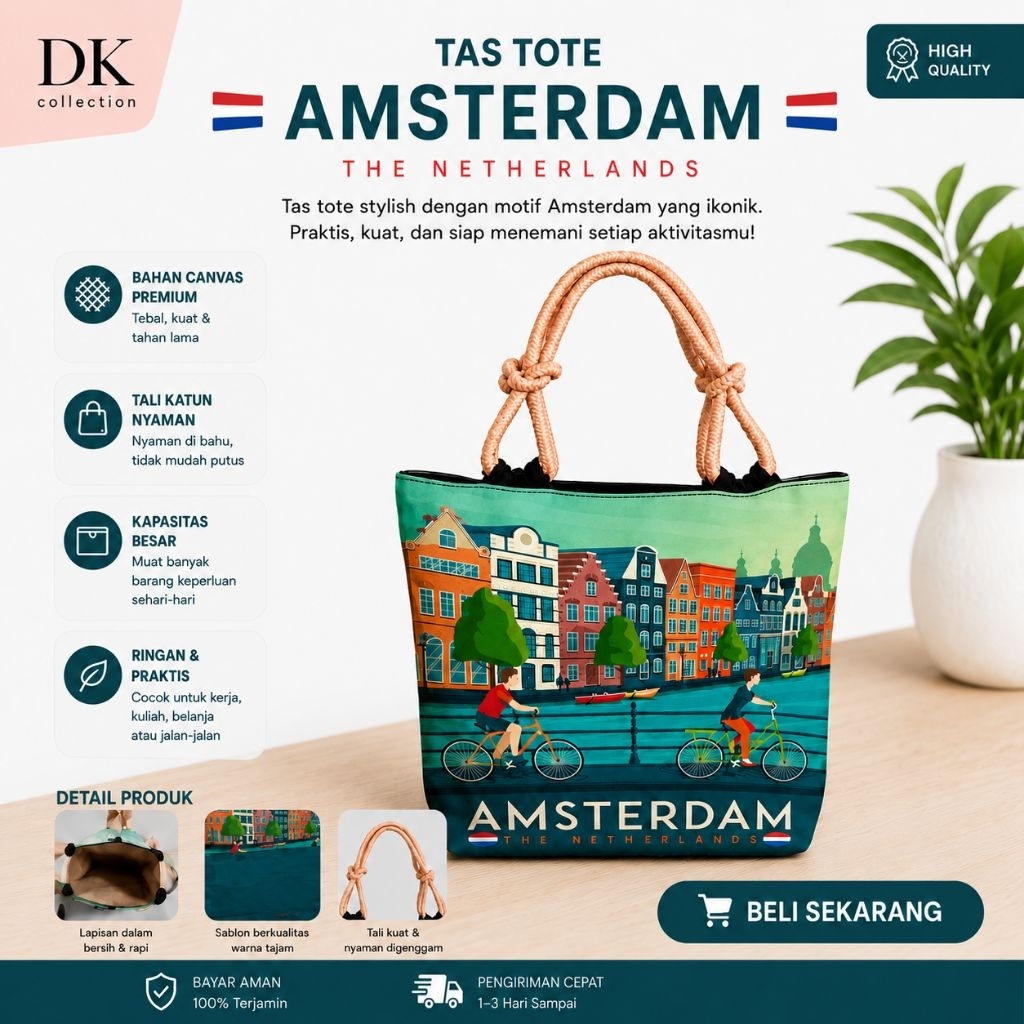 TAS BELANDA TAS HOLLAND TAS KANVAS BELANDA TOTE BAG BELANDA TAS KANVAS HOLLAND TOTE BAG HOLLAND