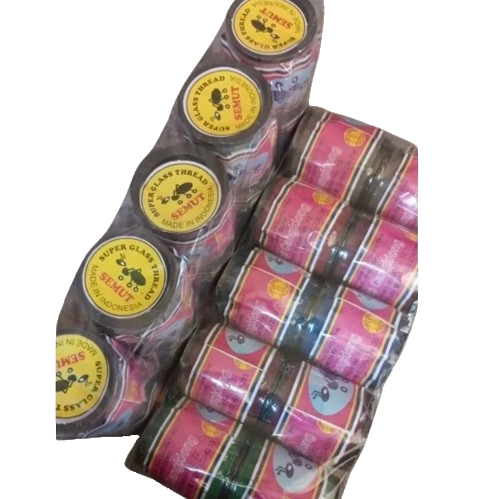CANGKLONG Perpak Benang Gelasan Senar  Super Silicone Cap cangklong Semut Fiber 100%
