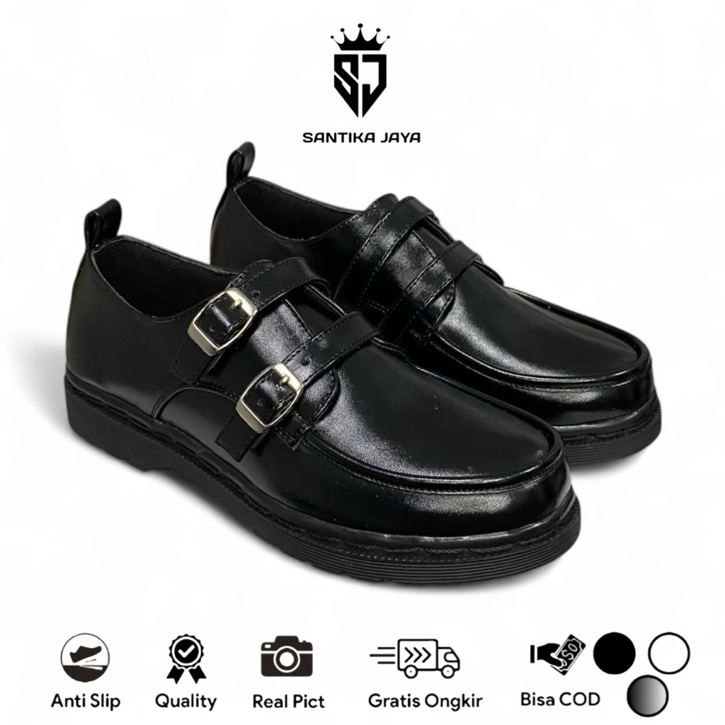 Sepatu Wanita Pantofel Kaelyn Loafers Hitam Casual Bahan Kulit Sintetis Premium Cocok Untuk Kerja ||