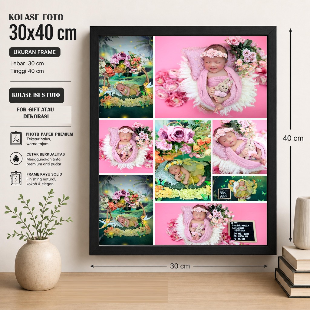 kolase foto, kolase foto custom, frame foto 30x40, bingkai foto kolase, cetak foto kolase, kolase 8 