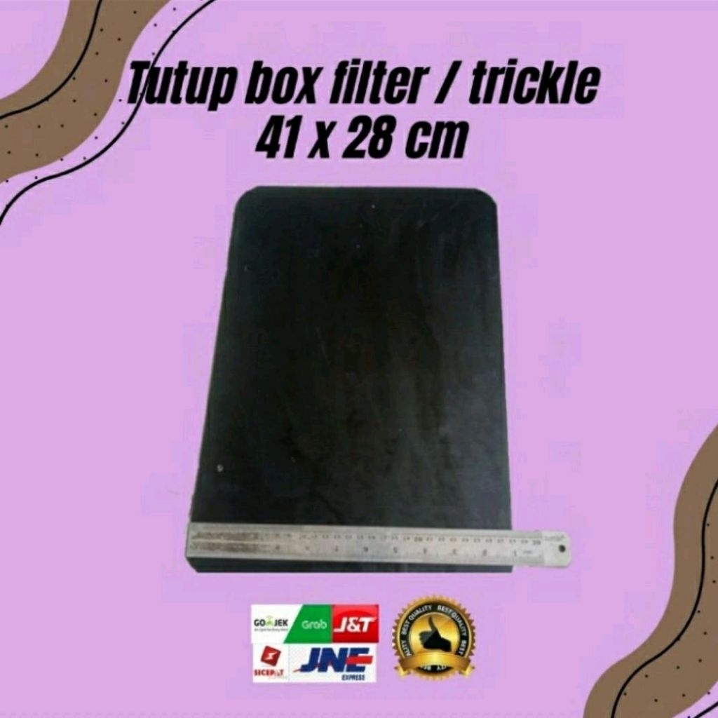TUTUP BOX FILTER/Trickle 41×28CM -hitam