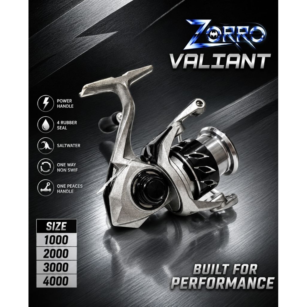 Zorro Valiant - Reel baitcasting Power hendle Sw