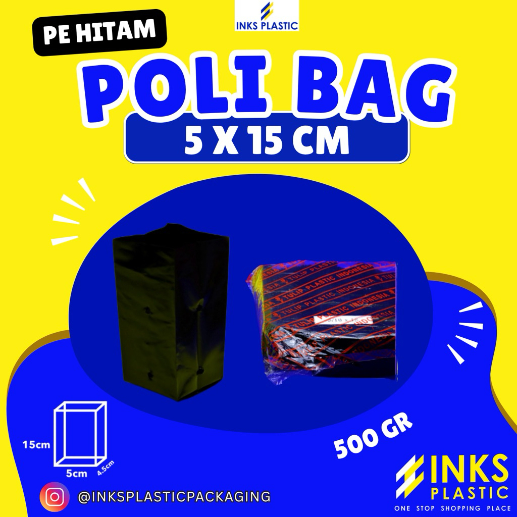 POLYBAG PLASTIK TANAMAN 5x15