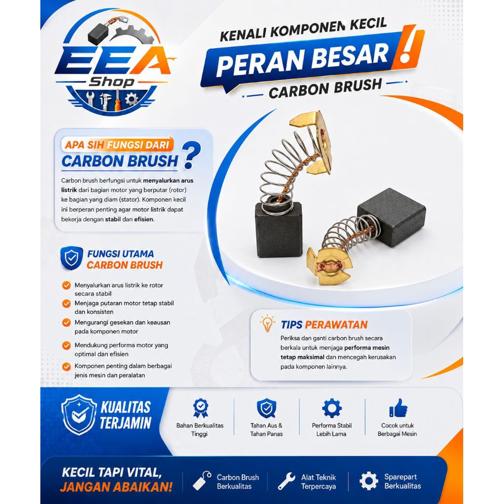 CARBON BRUSH UC95 CARBON BRUSH ARANG UNTUK MESIN JACK HAMMER UCHIHA UC95