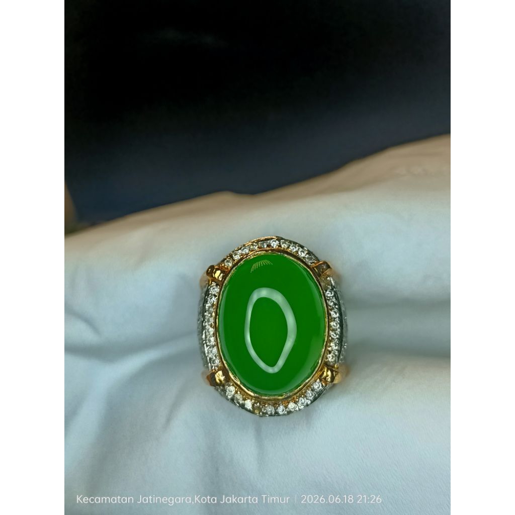NATURAL GIOK BURMA TYPE C UK 8 RING KUNSAR KAYA MODEL PERAK