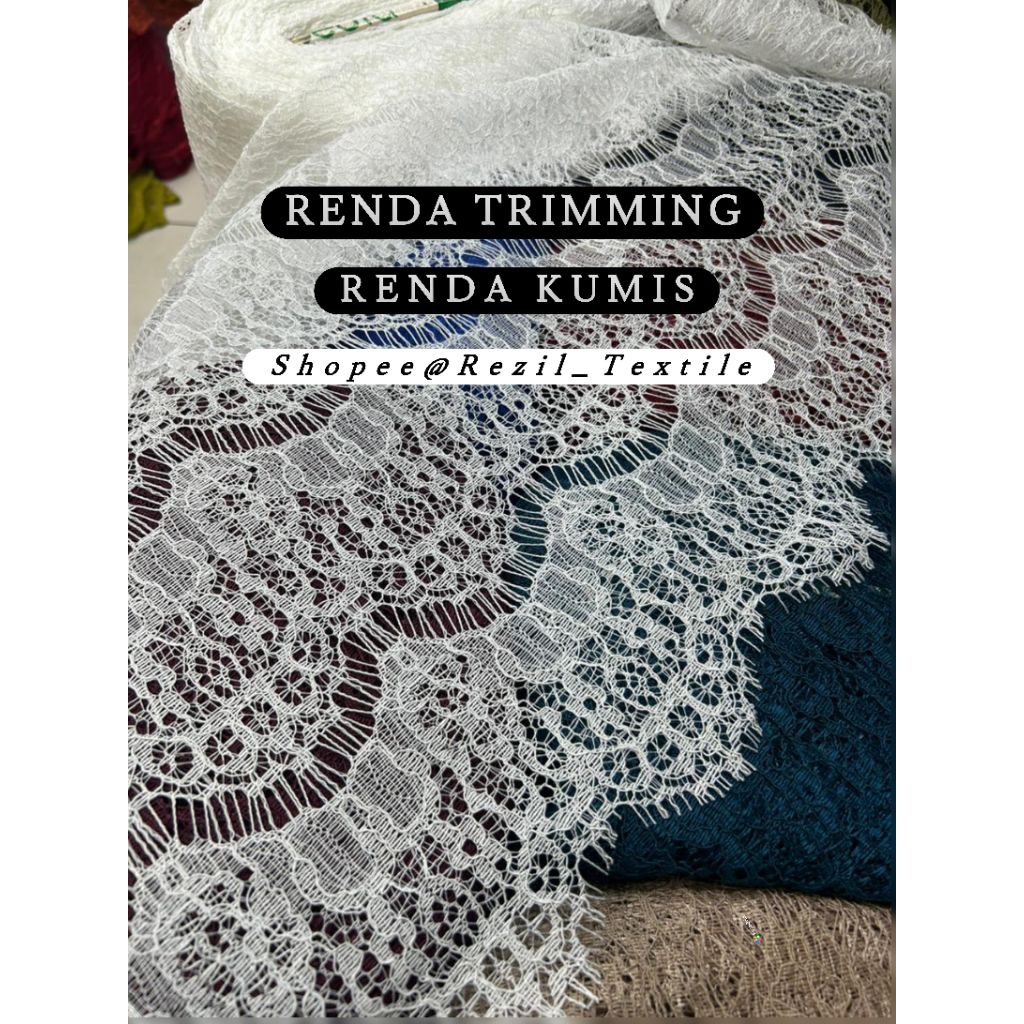RENDA KUMIS // BROKAT RENDA // RENDA TRIMMING // Brokat Renda Pinggiran // Renda Potongan // Brukat 