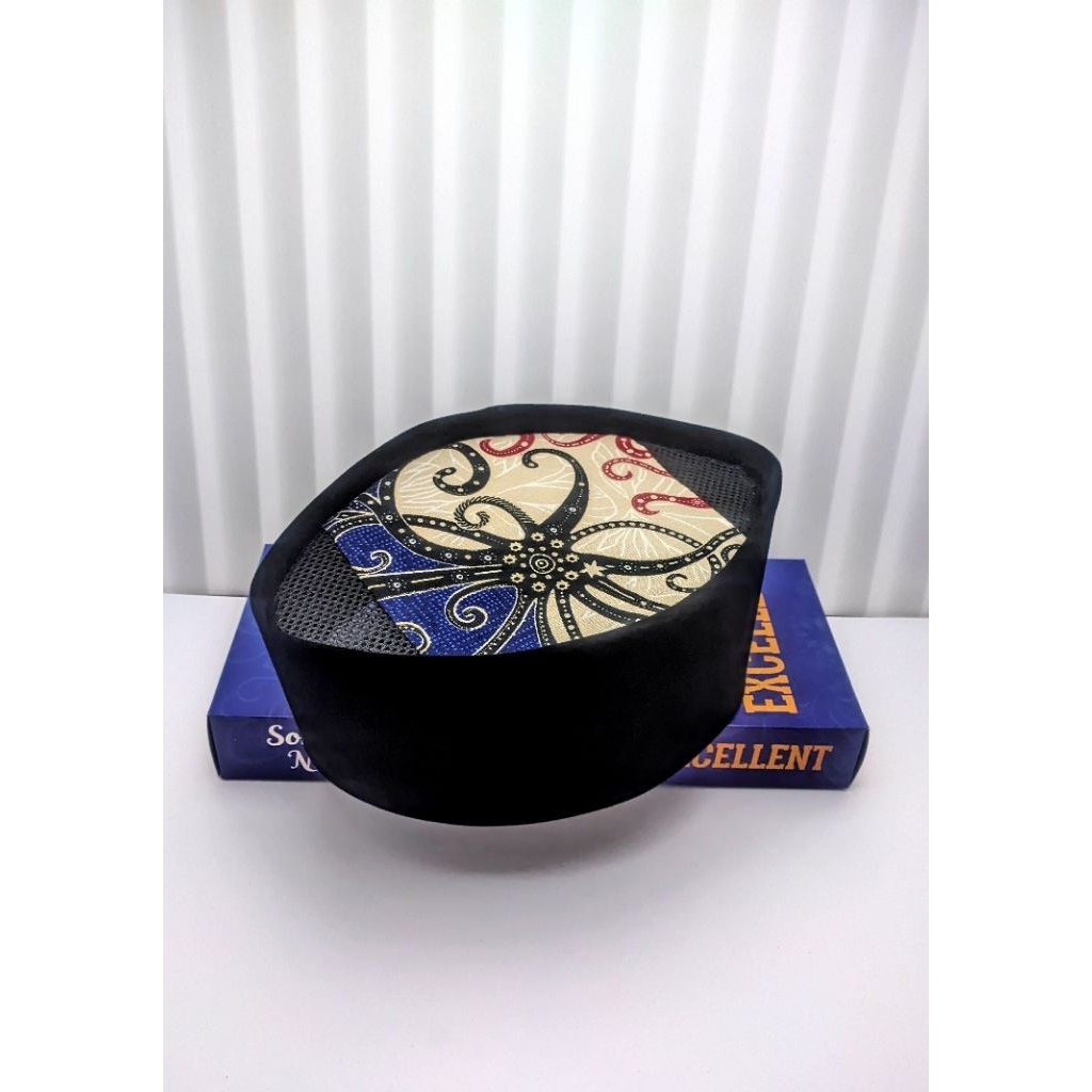Kopiah Batik Peci batik Songkok Batik kalimantan Hitam Ac Premium Untuk dewasa & anak.