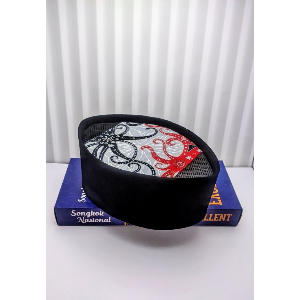 Kopiah Batik Peci batik Songkok Batik kalimantan Hitam Ac Premium Untuk dewasa & anak.