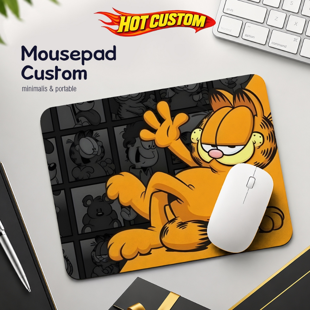 Mousepad Custom Gambar Gaming Alas Mouse Pad - Garfield