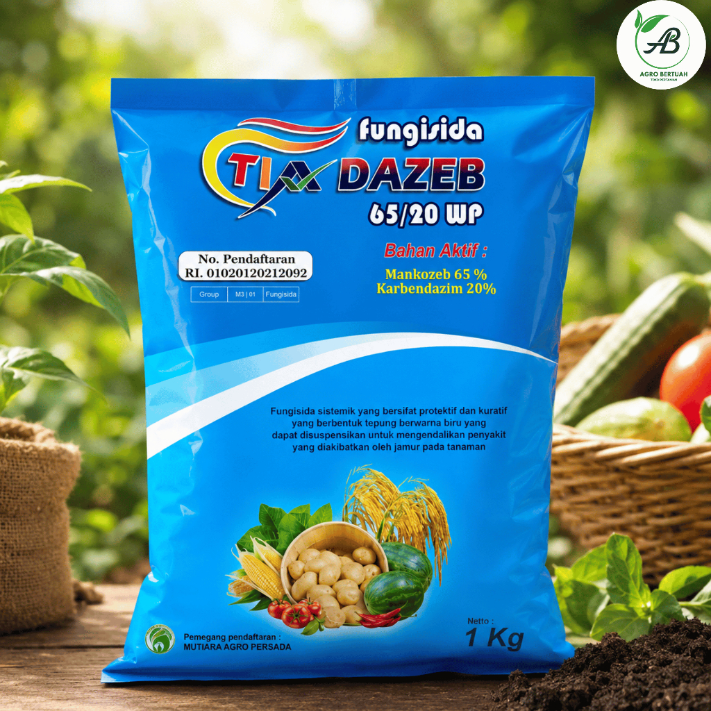 Fungisida Tiadazeb 65/20WP 1 KG dan 250 GR (Mankozeb & Karbendazim)