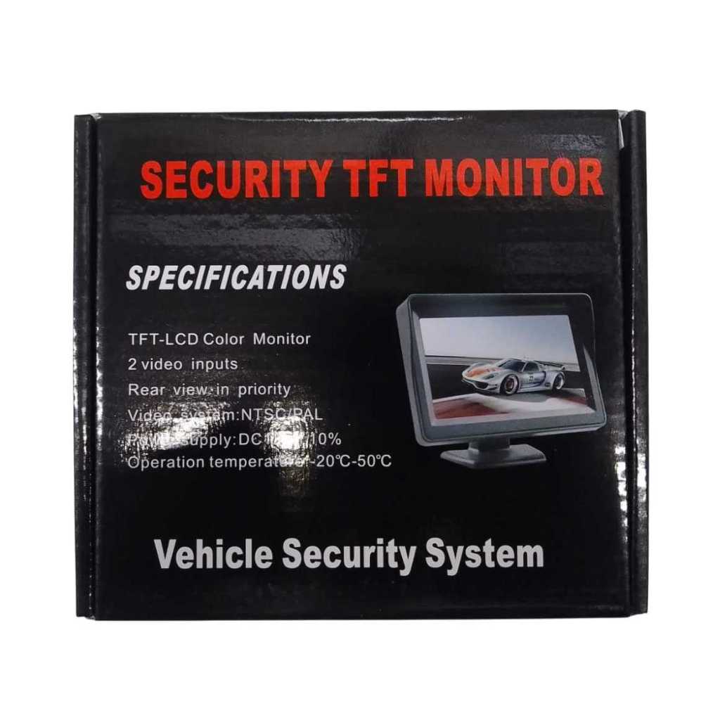 [PAKET LENGKAP] AUTONET Monitor Parkir Mobil 4.3 Inch Foldable TFT LCD + Kamera Mundur Belakang Mobi