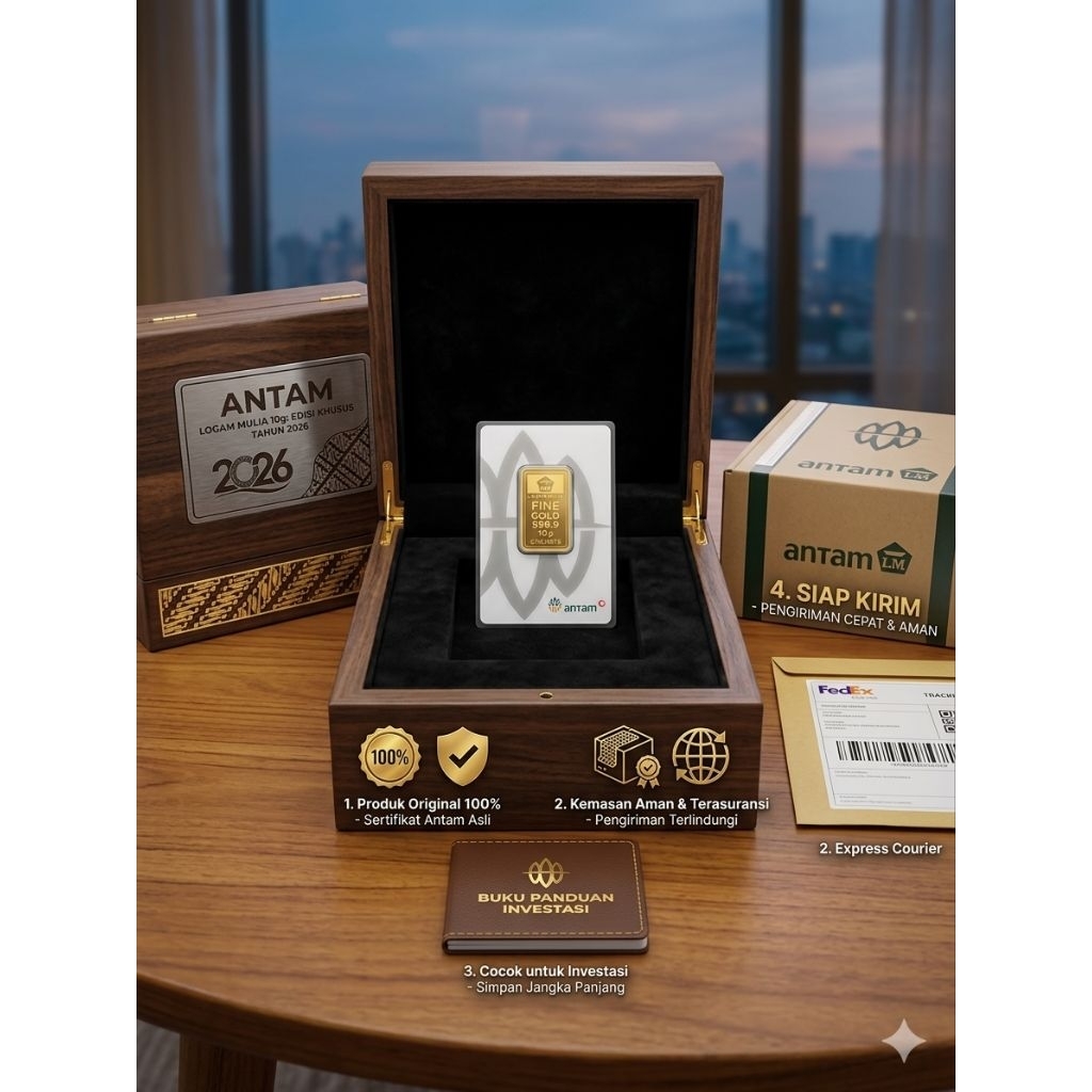 EMAS LOGAM MULIA ANTAM 100% ORIGINAL 10GR 2026