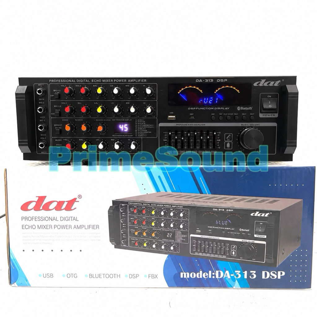 Power Amplifier Karaoke DAT DA 313 DSP Original Bluetooth - SD Card Da313 dt 313dsp bagus ( BISA COD