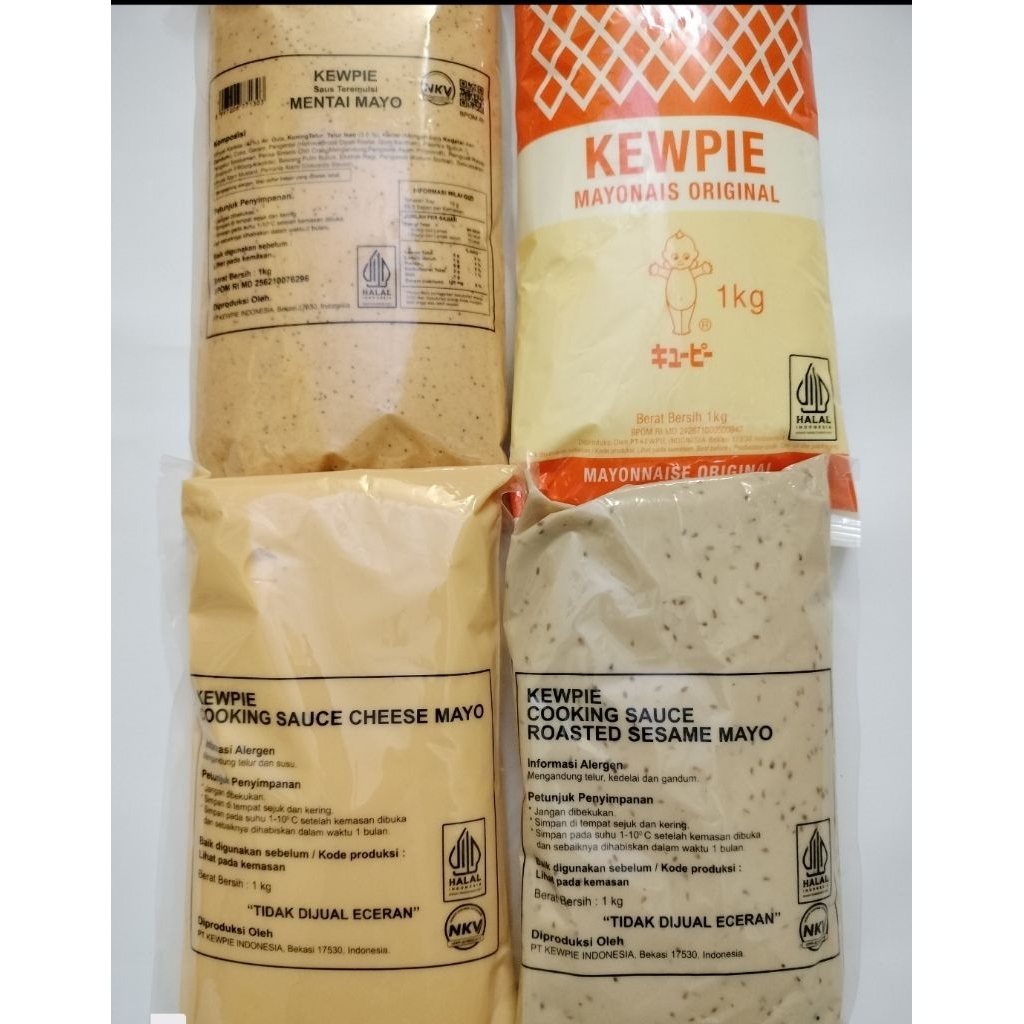 Kewpie Mentai/ Kewpie Cheese/Kewpie Mayonais/Kewpie Roasted Sesame 1 kg