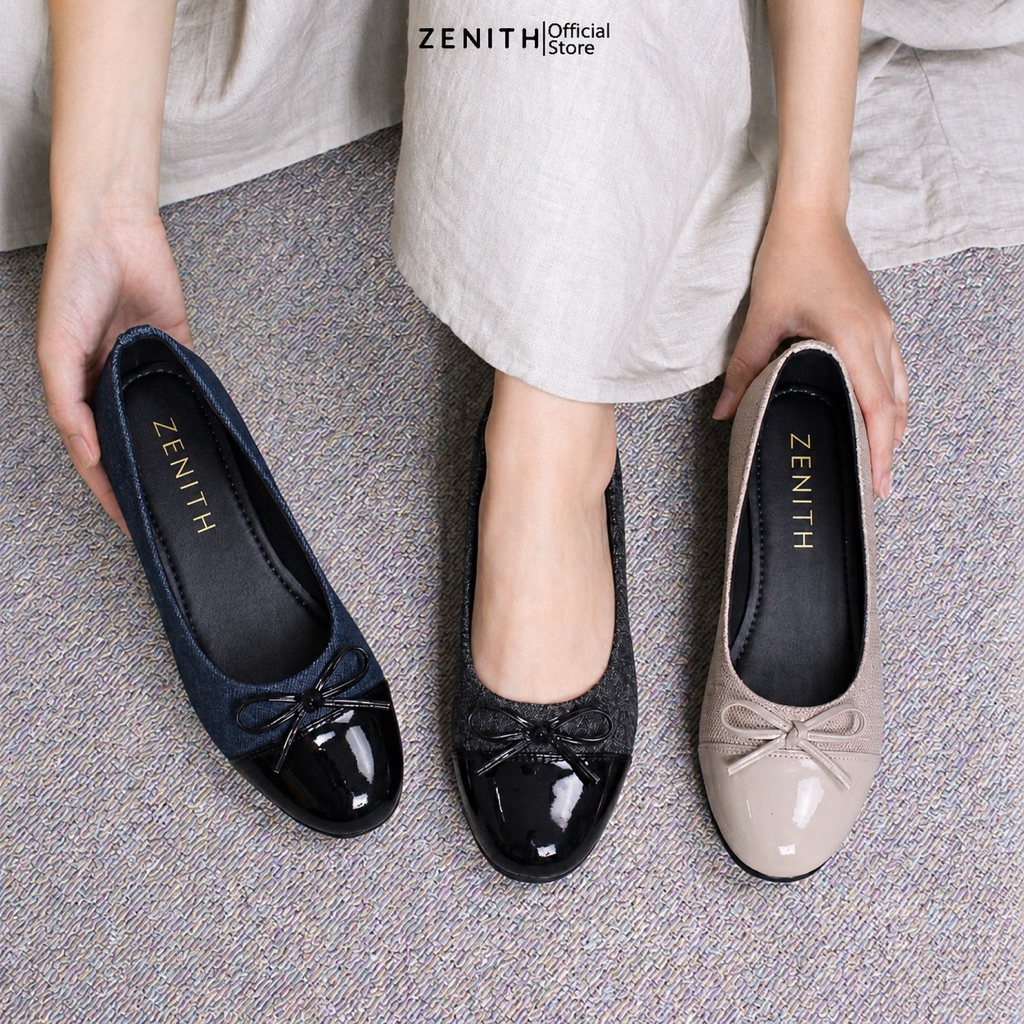 ZENITH-Sepatu Flatshoes Wanita Korean Style Pita Elegan | Sepatu Kerja Wanita Nyaman Anti Slip | Fla