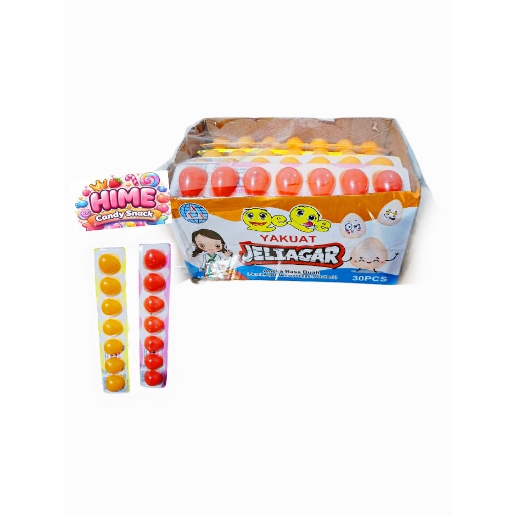 QEQE JELLY AGAR 7 TELUR BUAH BOKS ISI 30 PCS