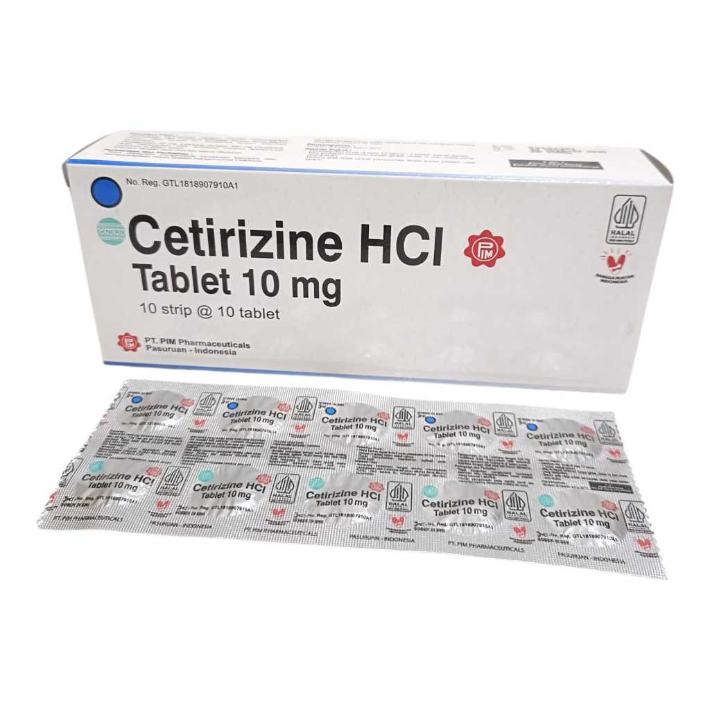 Cetirizine HCl 10 mg 1 Strip ( 10 tablet  )