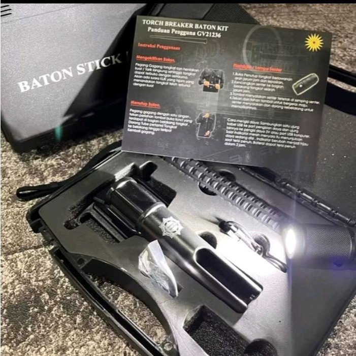 [READY STOCK] SATU KOPER  1 set lengkap BATON STIK JATAH POLRI ORIGINAL GUDAK8N3