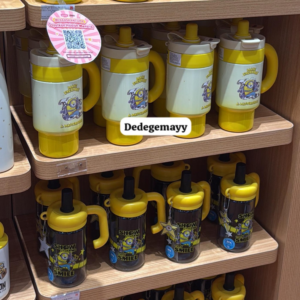 Miniso x Minion ‼️ Tumbler / Botol Minum Stainless Double Wall Minions and Monster Collection