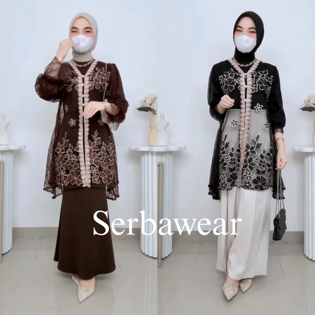 Jeevika Outer Bunga Premium Tangan Double Layer | Outer Kondangan | Outer Wisuda | Outer Bunga | Out