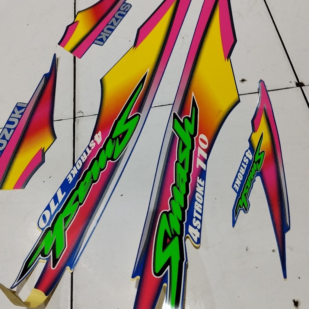 striping stiker sticker lis suzuki smash 2002 2003 biru original ori asli