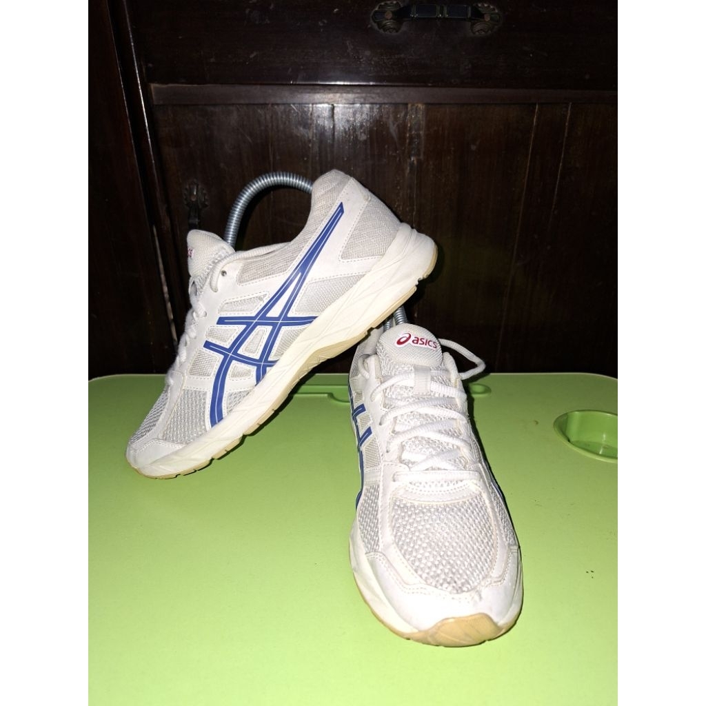 ASICS gel contend 4 white and blue