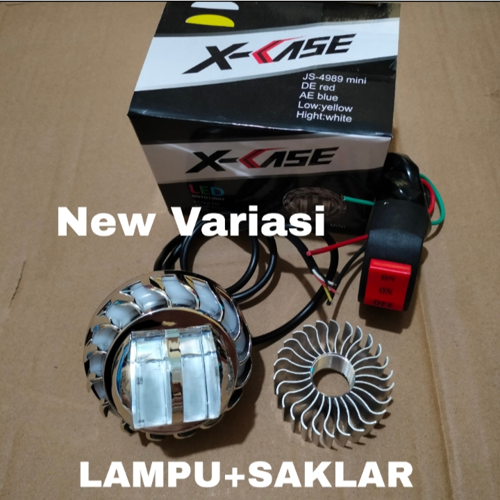 Paket saklar set Lampu Utama Projie Daymaker 2 Lensa mini jauh dekat 2.5inch Putih Kuning DEKAT JAUH
