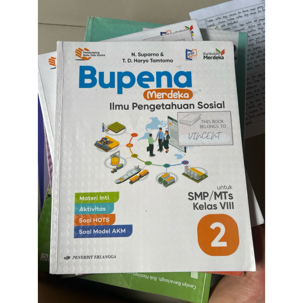 buku BUPENA IPS kelas 8 SMP Erlangga